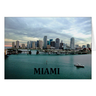 Miami Florida Skyline Hälsningskort