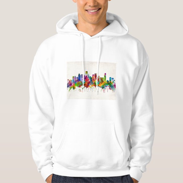 Miami Florida Skyline Hoodie (Framsida)