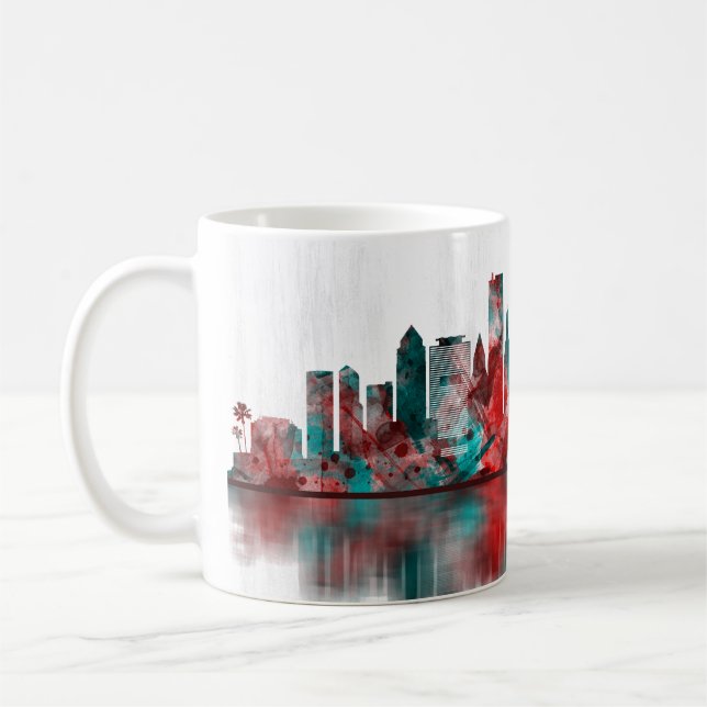 Miami Florida Skyline Kaffemugg (Vänster)