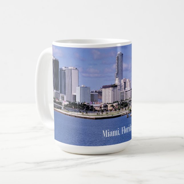 Miami, Florida Skyline Kaffemugg (Framsida vänster)