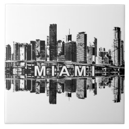Miami, Florida skyline Kakelplatta