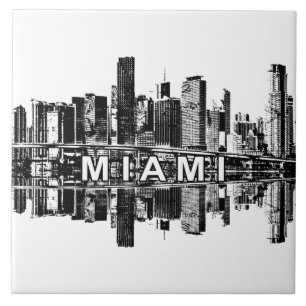 Miami, Florida skyline Kakelplatta