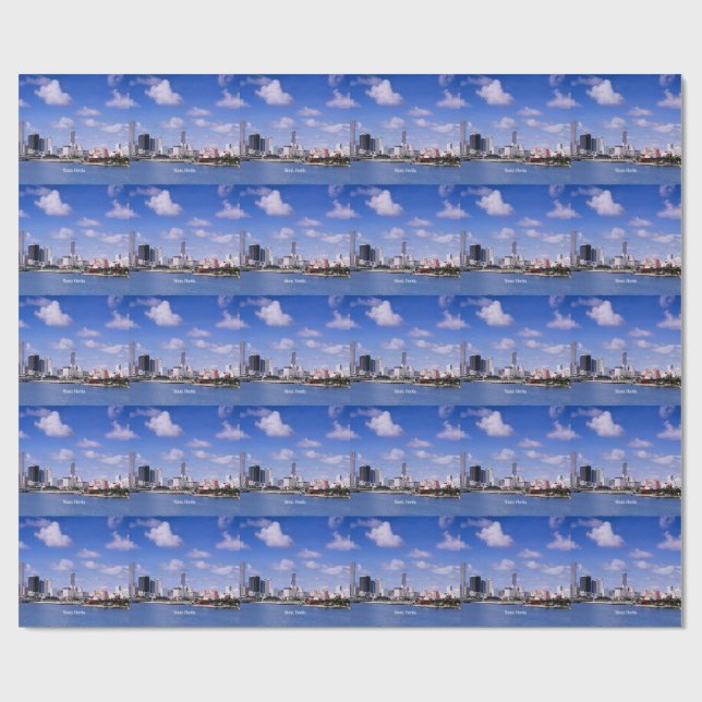 Miami, Florida Skyline Presentpapper (Platt)