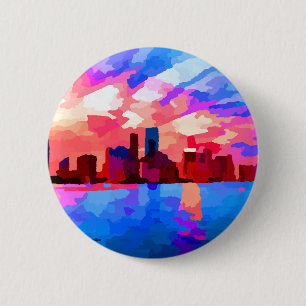 Miami Florida Skyline vid Sunset av Jon Baran Knapp