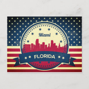 Miami Florida Skyline Vykort