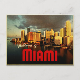 Miami Florida Skyline Vykort