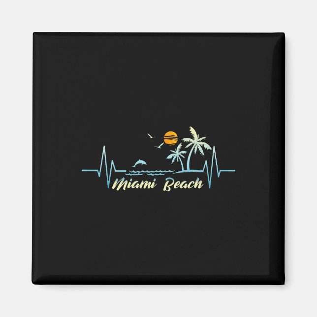 Miami Florida Souvenir Påsklov Miami Beach Magnet (Framsidan)