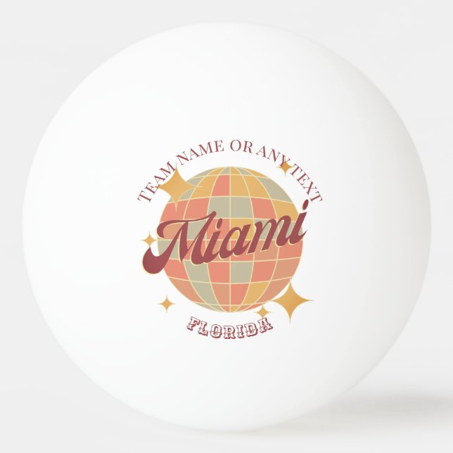 Miami Florida Stad bordtennis  Pingisboll (Framsidan)