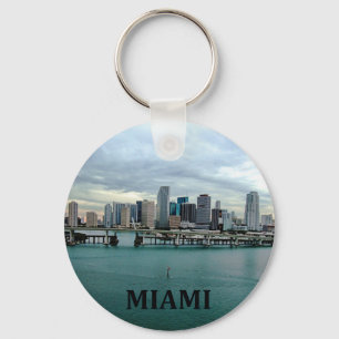 Miami Florida stadshorisont Nyckelring