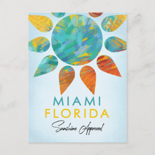 Miami Florida Sunshine Travel Vykort