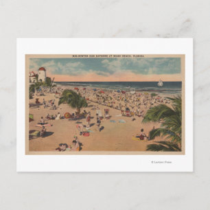 Miami, Florida - The View of Sunbathers at Miami Vykort