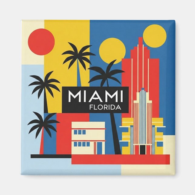 Miami Florida Travel Magnet (Framsidan)