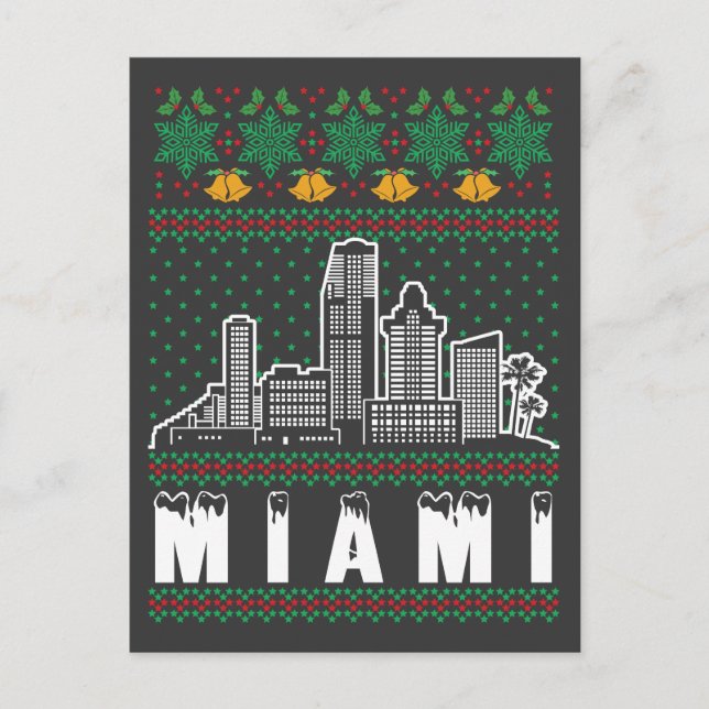 Miami Florida Ugly jul Vykort (Framsida)