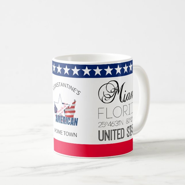 Miami, Florida, United Stater elegant Kaffemugg (Framsida höger)