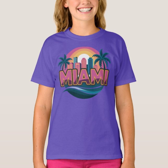 Miami Florida United Stater T Shirt (Framsida)