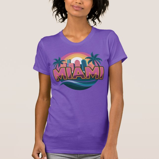 Miami Florida United Stater T Shirt (Framsida)