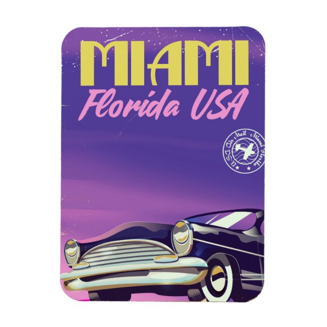 Miami Florida USA vintage affisch Magnet (Vertikal)