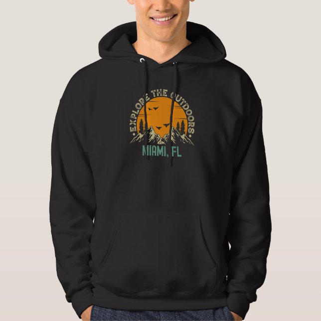 Miami Florida utforska utomhusen Hoodie (Framsida)