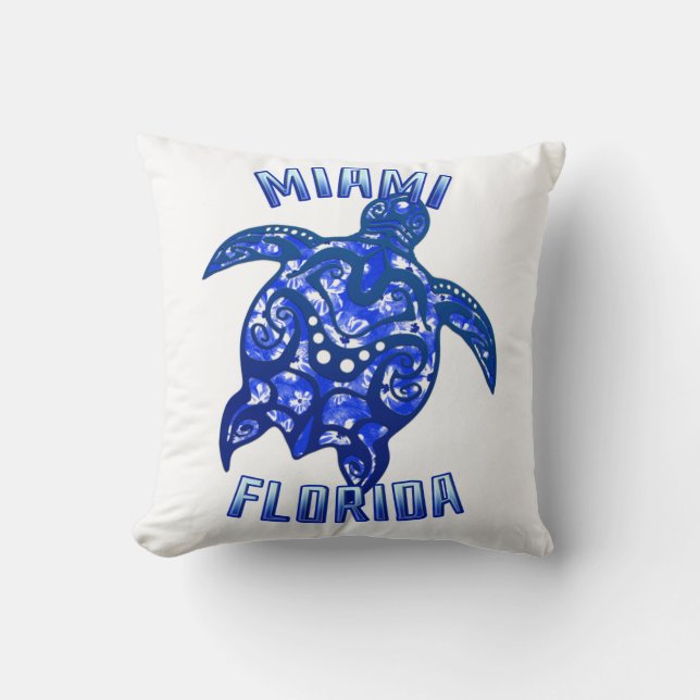 Miami Florida Vacation Tribal Turtle Kudde (Framsida)