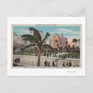 Miami, Florida - View of Bayfront Park & Hotels Vykort