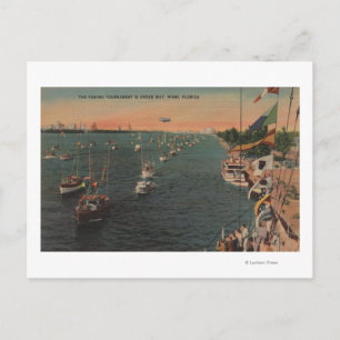 Miami, Florida - View of Fishing Vykort