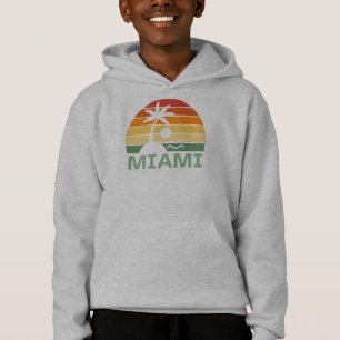 Miami Florida Vintage Handflatan Träd Sommarbuss T Shirt