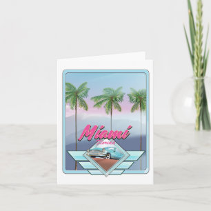 Miami Florida Vintage resemål Helgkort