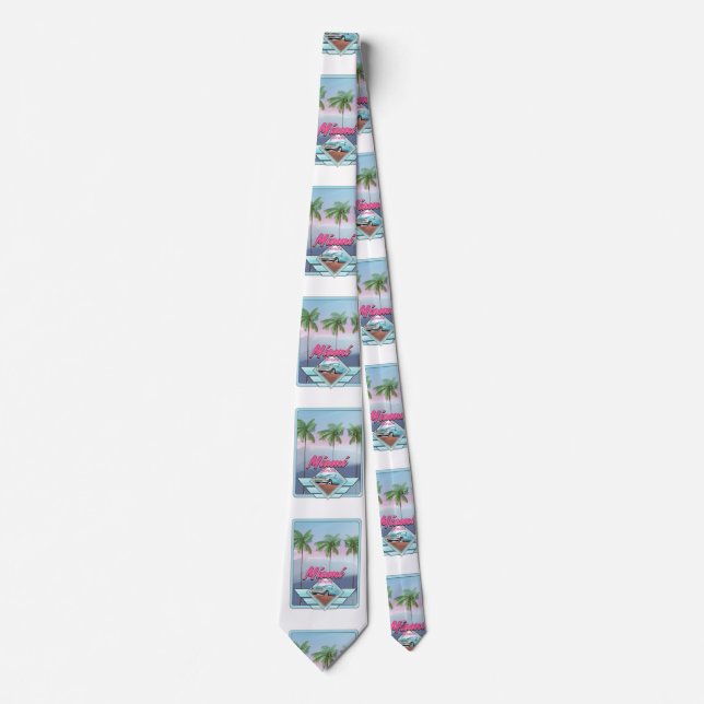Miami Florida Vintage resemålningaffisch Slips (Framsida)