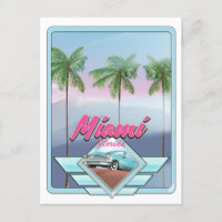 Miami Florida Vintage resor poster