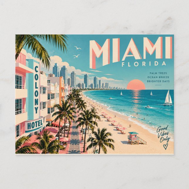 Miami Florida Vykort (Framsida)