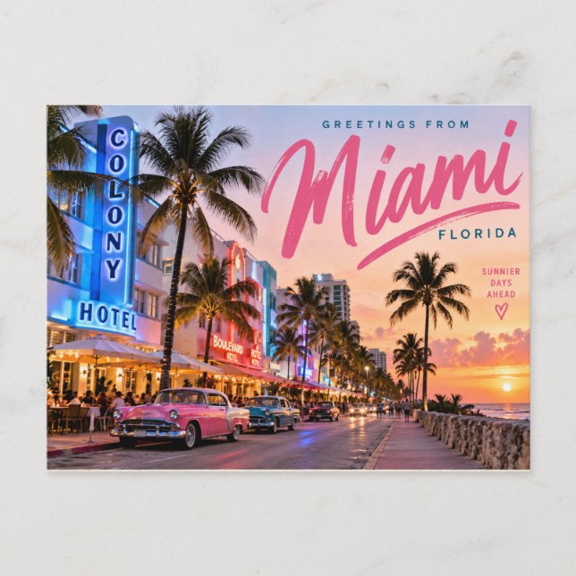Miami Florida Vykort (Framsida)
