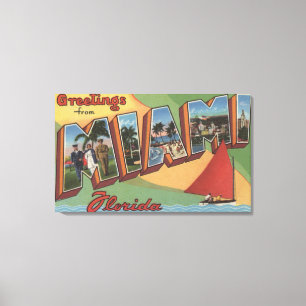 Miami, FloridaLarge Brev ScenesMiami, FL Canvastryck