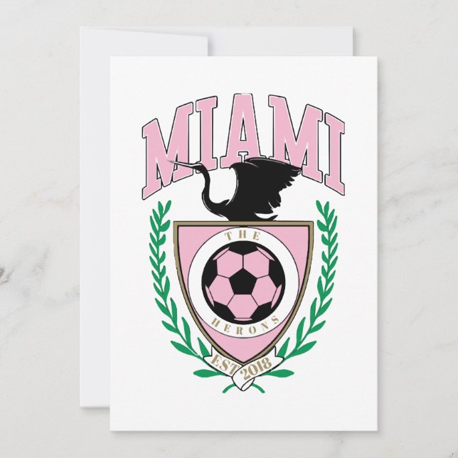 Miami fotboll Varsity stil  Inbjudningar (Framsida)