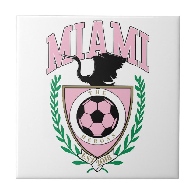 Miami fotboll varsity stil  kakelplatta (Framsidan)