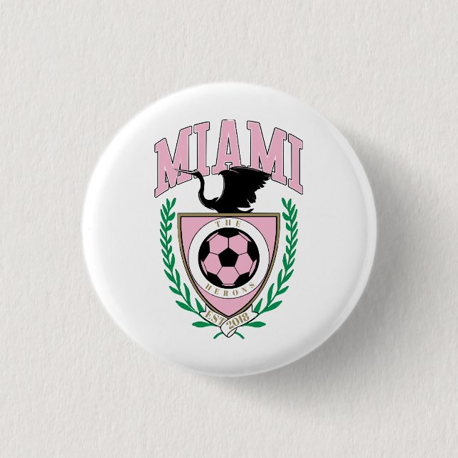 Miami fotboll Varsity stil  Knapp (Framsida)
