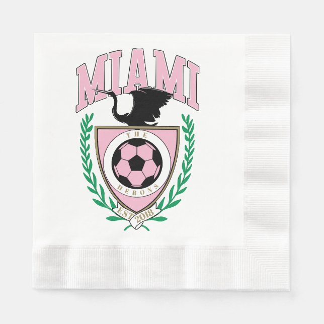 Miami fotboll Varsity stil  Pappersservett (Framsidan)