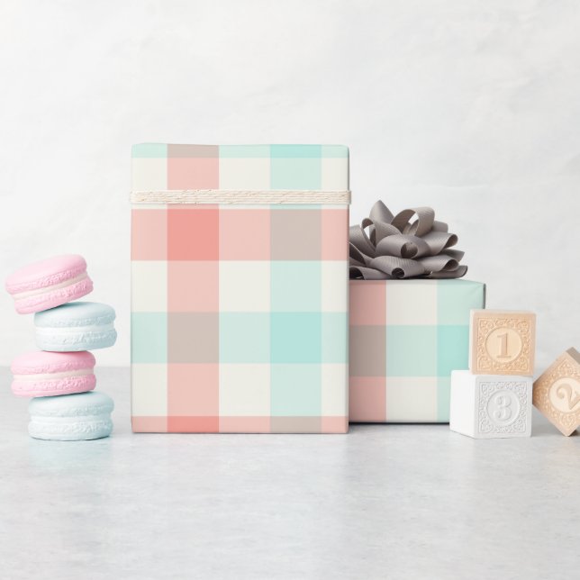 Miami Gingham - Inpackningspapper Presentpapper (Baby Shower)