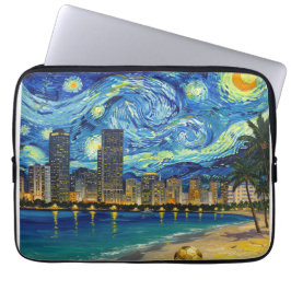 Miami Golden Shore Fotboll Elegant och Olja Finkon Laptop Fodral