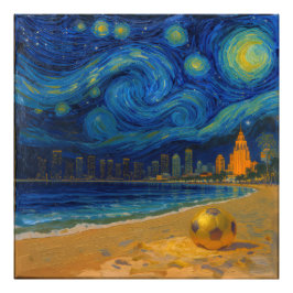 Miami Golden Shore Fotboll Fint  Fototryck