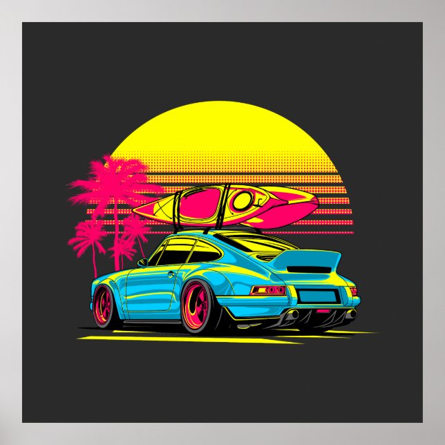 MIAMI GT SOMMER VIBES POSTER (Framsidan)