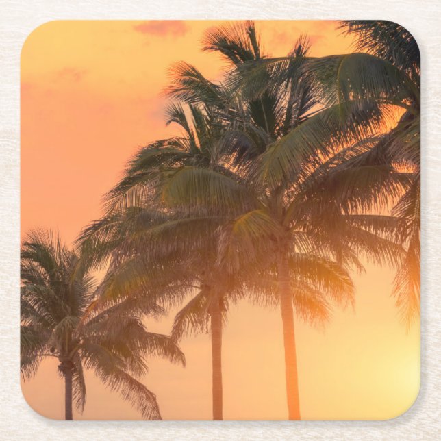 Miami handflatan underlägg papper kvadrat (Framsidan)