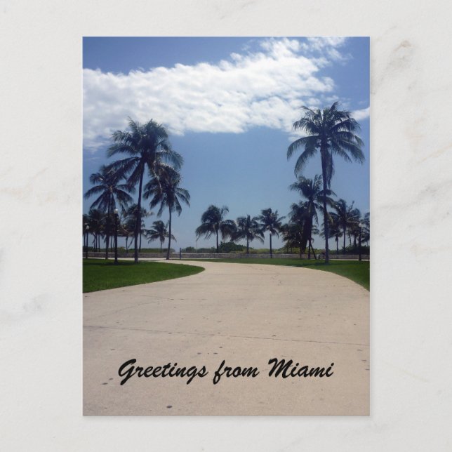 miami handflatan väg vykort (Framsida)