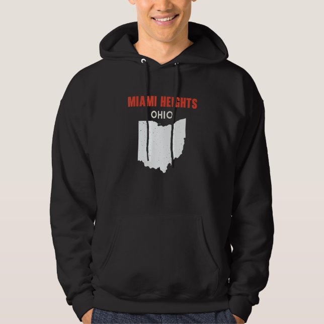 Miami Heights Ohio USA State America Travel Ohioan Hoodie (Framsida)