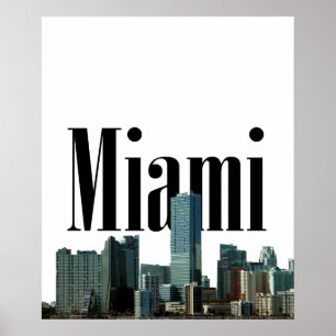 Miami horisont med Miami i himmelaffischen Poster