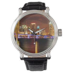 Miami horisont på natten, Florida Armbandsur