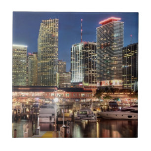 Miami horisontstad i Florida Kakelplatta