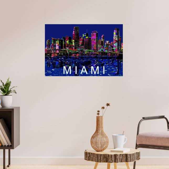 Miami i graffiti poster (Vardagsrum 3)
