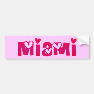 Miami i Hearts Bildekal