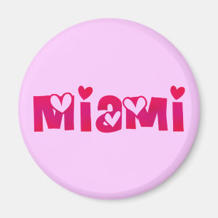 Miami i Hearts Magnet
