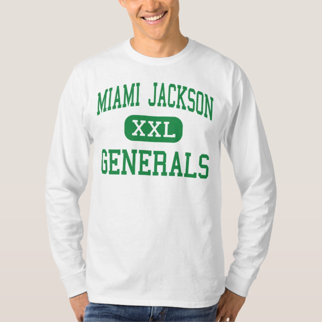 Miami Jackson - Generals - kick - Miami Florida Tee Shirt (Framsida)